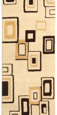 Area Rug 2x8 Runner Contemporary Beige - Brown Color - Safavieh Soho Rug from RugPal