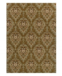 Intricate florals blossom with unsurpassed beauty on a lush green background. This area rug from Sphinx is meticulously styled in pure Axminster wool, machine made to maintain the luxurious softness and exquisite texture of the finest museum-quality rugs.