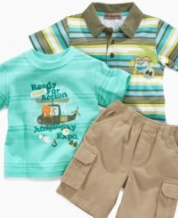 Double his options! This set from Kids Headquarters ensures there's always style to spare.