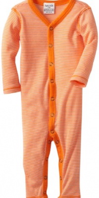 Splendid Littles Unisex-Baby Newborn Always Mini Striped Long Piece Romper, Poppy, 6-12 Months