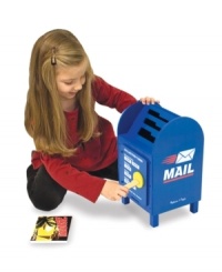 Enjoy the thrill of receiving personal mail every day with this wooden mailbox activity set. With 6 letters and 6 removable stamps, it's fun to sort the mail into the mailbox, then open the door with the wooden key for special delivery.