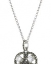 Judith Jack Marcasite and Cubic Zirconia Drop Leaf Pendant Necklace