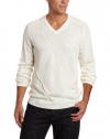 Perry Ellis Men's Long Sleeve V-Neck Textured Sweater