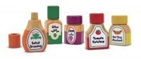 Melissa & Doug Deluxe Wooden Magnetic Kitchen Bottle Collection