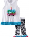 Mud Pie Baby-Girls Wild Child Zebra Tunic And Capri Set