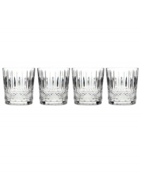 Get a taste of true opulence with Aberdeen Diamond double old-fashioned glasses by Reed & Barton. Vertical and diamond cuts accentuate clear crystal, elevating cocktails with classic style.