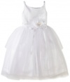 Us Angels Girls 2-6x Ballerina Inspired Dress, White, 4