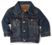 Levi's Baby-Boys Infant Denim Overall Jacket, Premium Dark, 24 Months