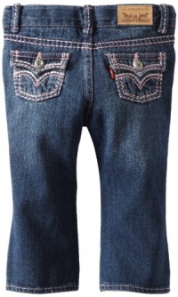 Levi's Baby Girls Taylor Thick Stitch Bootcut, BLUE WONDER, 18 Months