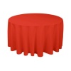 120 in. Round Polyester Tablecloth Red