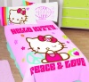 Hello Kitty Kitty Peaceful Twin/Full Thoughts Blanket