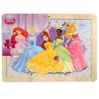 Disney Princess Wood Picture Frame 12 Piece Puzzle