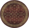 8' x 8' Round Oriental Weavers Sphinx Area Rug GNR-3434R Red/Beige Color Machine Made Egypt Generations Collection