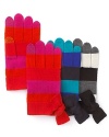 For long lunch hours and brisk walks to brunch, kate spade new york's merino wool tech gloves are stripe right.