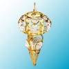 24K Gold Plated Hanging Sun Catcher or Ornament..... Icicle with Clear Swarovski Austrian Crystal