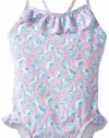 Lilly Pulitzer Baby-Girls Infant Anna Cay Swimsuit, Cosmo Pink A Little Tipsey, 18-24 Months