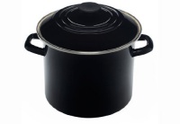 Le Creuset Enamel-on-Steel 8-Quart Covered Stockpot, Black Onyx