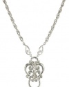 1928 Jewelry Silver-Tone Heart Eyeglass Holder Pendant Necklace