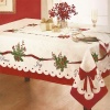 Homewear Table Linens, Christmas Peace and Joy 70 Round Jacquard Tablecloth