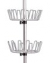 Household Essentials Floor to Ceiling Revolving Shoe Tree Holds 36 Pairs, Chrome