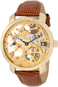 Akribos XXIV Men's AK406YG 'Davinci' Mechanical Gold Round Watch