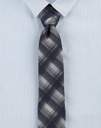 A classic check defines this wardrobe staple of rich Italian silk. SilkDry cleanMade in Italy