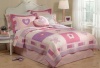 Spring Hearts Twin Quilt with Pillow Sham