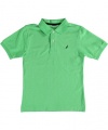 Nautica Solid Pique Polo (Sizes 8 - 20) - jade green, 10 - 12