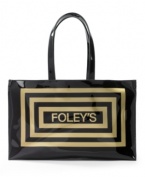 Keep the heart of Houston alive with this large logo tote, your ode to the time-honored name and the sophisticated solution to carrying everything with ease and style. A beloved member of the Texas community, Foley's did everything big with lavish holiday windows, show-stopping parades and a devotion to its customer that made it a part of every family. Remember the magic, the sensation and the unpredictable behind the door at Foley's.