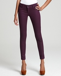 These innovative jean leggings from Bleulab are reversible from coated purple to purple denim--that means two pairs in one edgy, trend-right package.