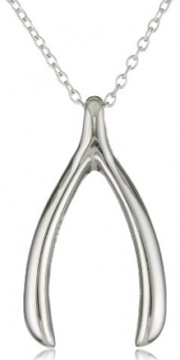 Sterling Silver Wishbone Pendant, 18