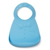 Designed with a spill-catch bottom, this bib keeps everything clean, from the baby to the floor. And food-grade silicone makes it easily washable for quick convenience.