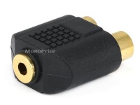 Monoprice Gold Plated 3.5mm Stereo Jack to 2 RCA Jack Splitter Adaptor