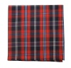 100% Cotton Red Glasgow Plaid Pocket Square