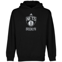 NBA adidas Brooklyn Nets Youth Team Logo Hoodie Sweatshirt - Black