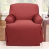 Sure Fit Logan 1-Piece T-Cushion Ties Chair Slipcover, Paprika