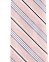 Haggar Men's Washable Satin Stripe Tie, Pink, One Size