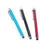 3 pcs Aqua Blue/Black/Red Capacitive Stylus/styli Touch Screen Cellphone Tablet Pen for iPhone 4 4s 3 3Gs iPod Touch iPad 2 Motorola Xoom, Samsung Galaxy, BlackBerry Playbook AMM0101US, Barnes and Noble Nook Color, Droid Bionic