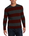 Williams Cashmere Men's 100% Cashmere Striped Crew Neck Sweater