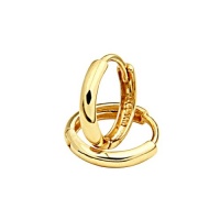 14K Yellow Gold 2mm Thickness Small Huggies Earrings for Kids & Teens (0.4 or 10mm)