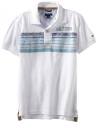 Tommy Hilfiger Boys 8-20 Short Sleeve Damien Polo Shirt, White, Small