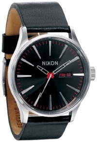 Nixon Sentry Leather Watch - Men's Black, One Size