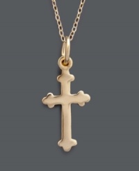 Expressive and intricate. Giani Bernini's symbolic cross pendant features an intricate three-petal design in  24k gold over sterling silver. Approximate length: 18 inches. Approximate drop: 1 inch.