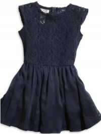 GUESS Kids Girls Little Girl Lace Dress, NAVY (5)