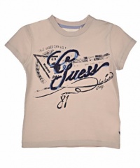 Guess Postage T-Shirt (Sizes 8 - 20) - beige, 8 - 10