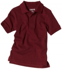 Izod Kids Boys 8-20 Short Sleeve Pique Polo Shirt, Burgundy, Large