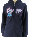 Disney Eeyore Hoodie Zip Up Jacket Fleece Plus Size Navy Blue