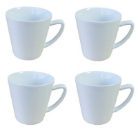 BIA Cordon Bleu Malibu 14-Ounce Mugs, Set of 4, White