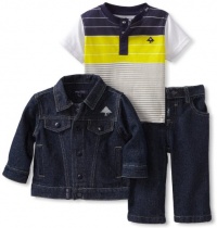 LRG - Kids Baby-boys Infant Explorers 3 Piece Set, Raw Indigo, 18