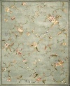 Nourison Julian Aqua Country Floral 5'3 x 8'3 Rug (JL91)